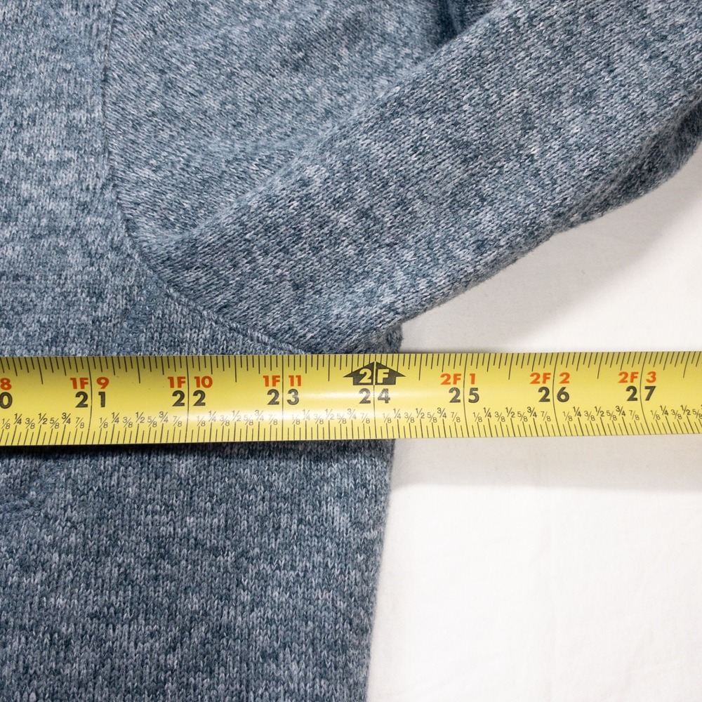 Columbia Mens Sweater Fleece Full Zip Jacket Blue Heather Mock Neck Large - Picture 7 of 7